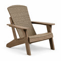 Adirondackstuhl Polywood mit Wicker Rückenlehne Braun