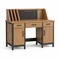 Büro-Schreibtisch aus Holz und Metall