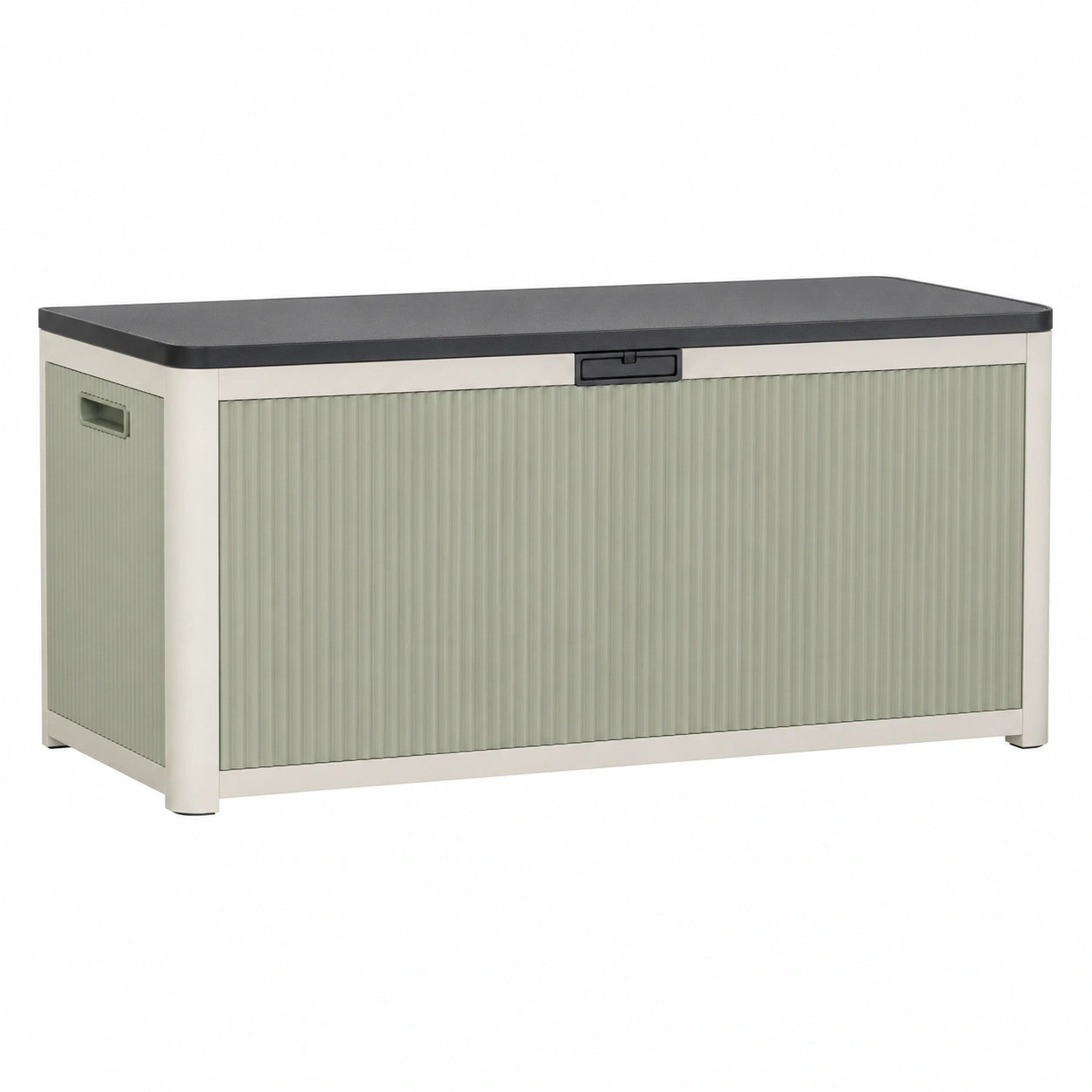 Kunststoff Gartenbox Polypropylen 120x50x60 cm Grün und Grau