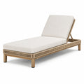 Gartenliege aus PE-Rattan mit Polyesterkissen Beige