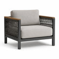 Outdoor-Loungesessel mit Aluminium und Teak Armlehnen